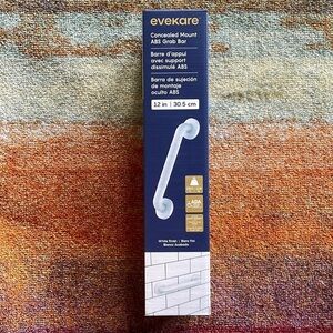 Brand New 12" ABS Grab Bar Bathtub Shower Toilet Ribbed Handle White ADA Elderly